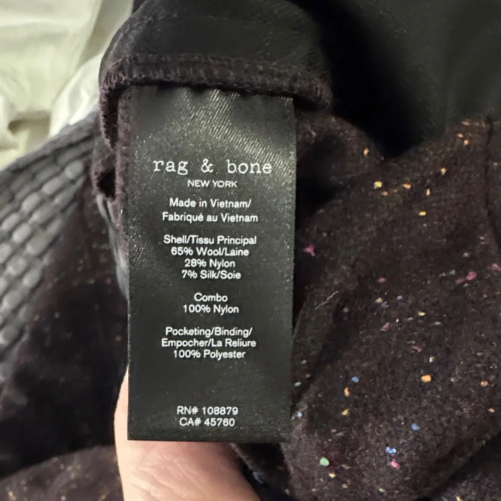 rag & bone wool blend trouser